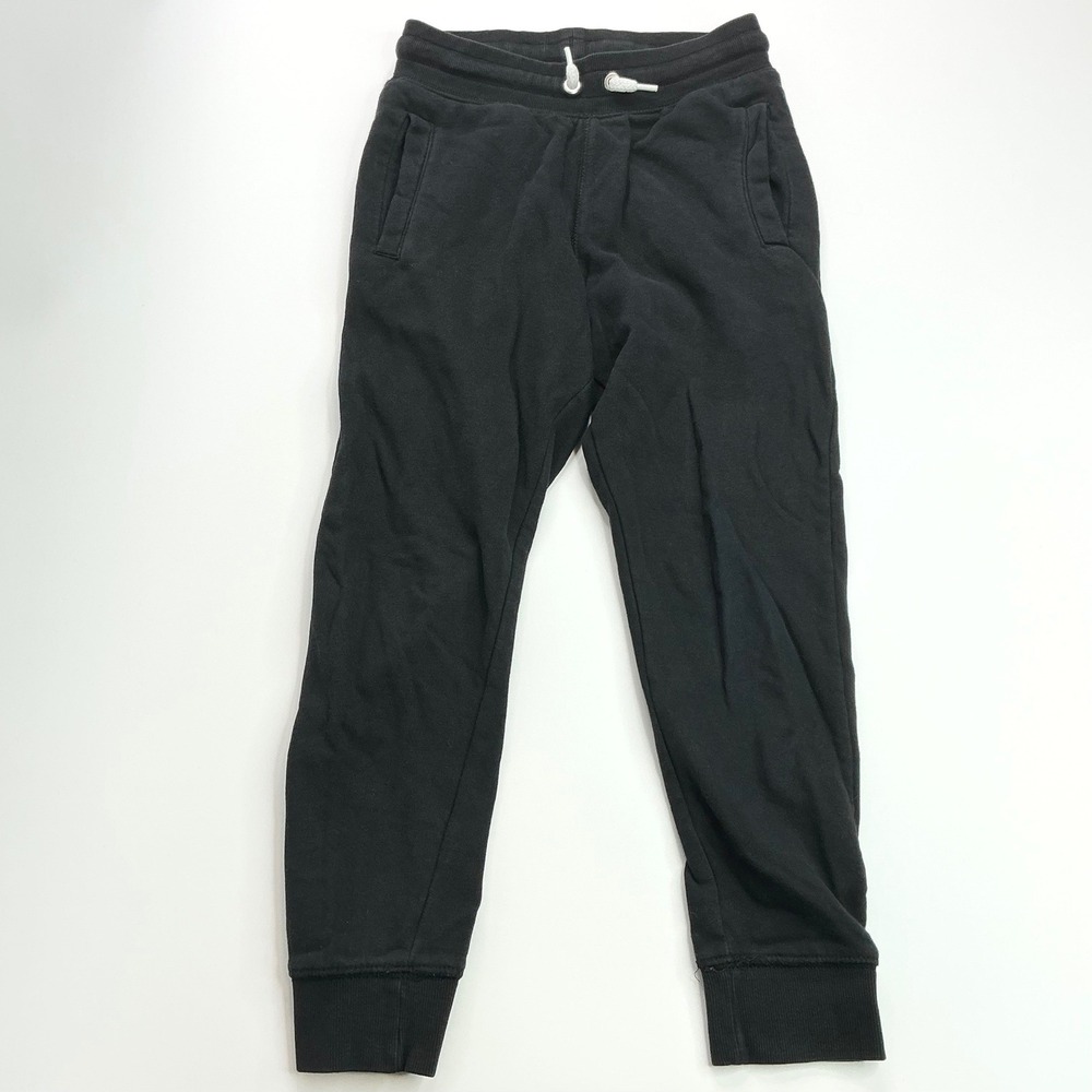 H&M Black Joggers Kids Size 8-9Y Basic Fleece Sweatpants Drawstring